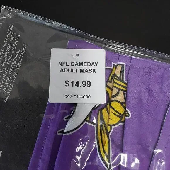 NFL Minnesota Vikings Adjustable Mask | FOCO | Adult - Picture 6 of 6